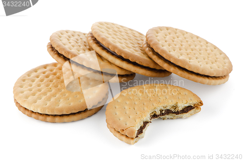 Image of Sandwich biscuits with chocolate filling