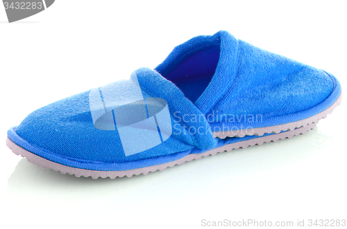 Image of A pair of blue slippers