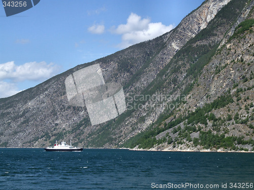 Image of Passenger ferry on fjord