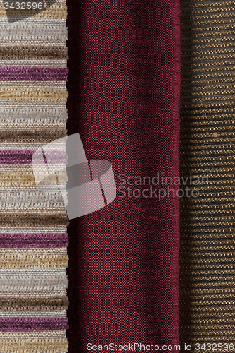 Image of Multi color fabric texture samples