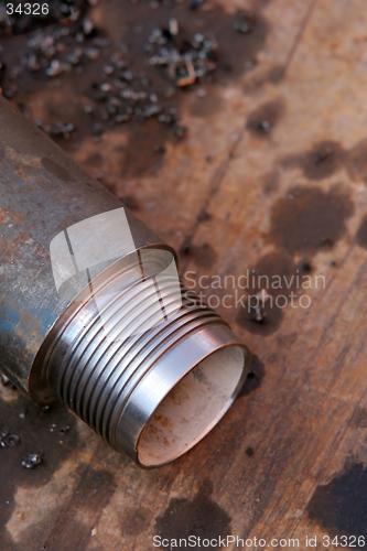 Image of steel pipe with thread