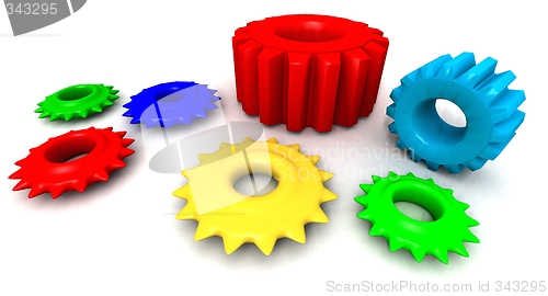 Image of colored gears