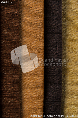 Image of Multi color fabric texture samples