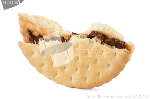 Image of Half sandwich biscuit with chocolate filling