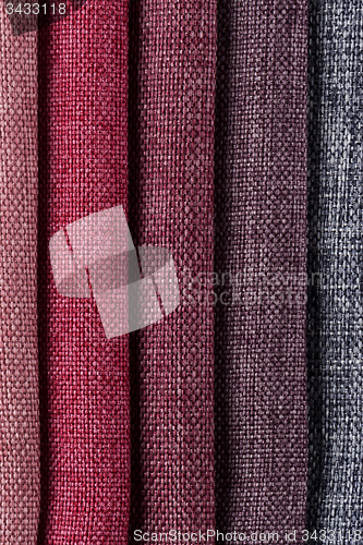 Image of Multi color fabric texture samples