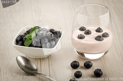 Image of Yogurt with fresh blueberries