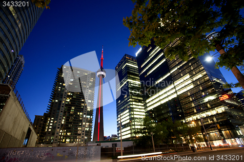 Image of Night Photo Toronto City