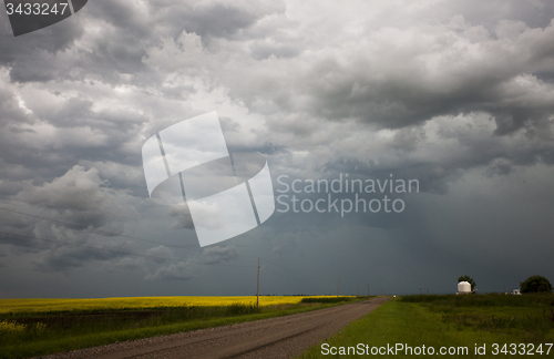 Image of Storm Clouds Prairie Sky
