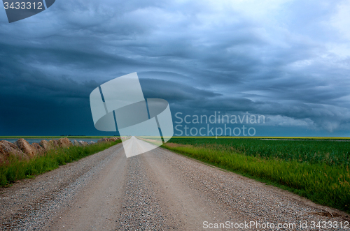 Image of Storm Clouds Prairie Sky