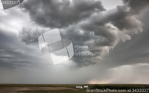 Image of Storm Clouds Prairie Sky