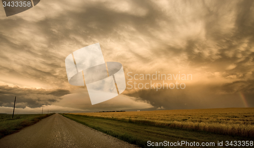 Image of Storm Clouds Prairie Sky