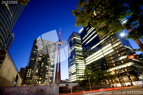 Image of Night Photo Toronto City