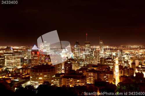 Image of Panoramic Photo Montreal city night Photo