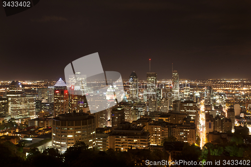 Image of Panoramic Photo Montreal city night Photo