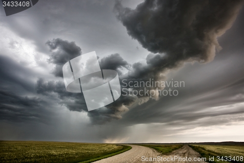 Image of Storm Clouds Prairie Sky