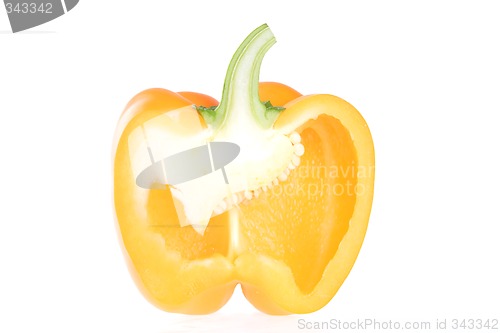 Image of Vegetables, cut Bulgarian bell Pepper, Yellow