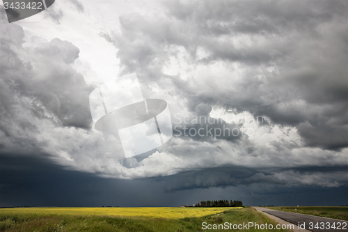 Image of Storm Clouds Prairie Sky