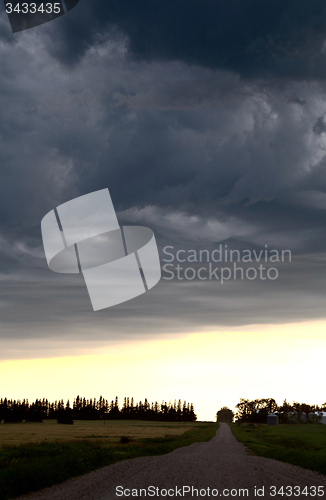 Image of Storm Clouds Prairie Sky