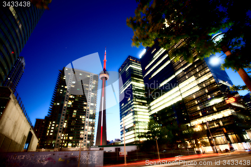 Image of Night Photo Toronto City