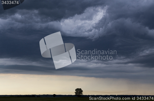 Image of Storm Clouds Prairie Sky