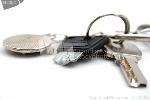 Image of The broken key on a sheaf. isolated