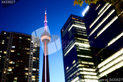 Image of Night Photo Toronto City