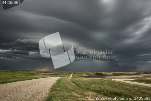 Image of Storm Clouds Prairie Sky
