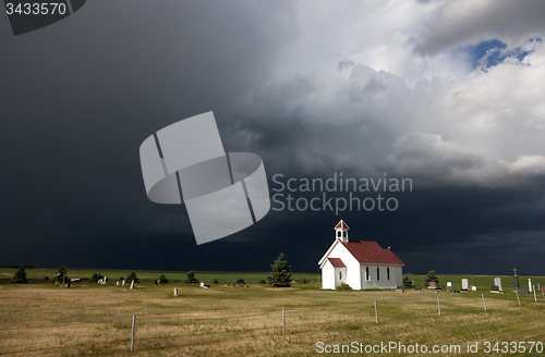 Image of Storm Clouds Saskatchewan Rainbow