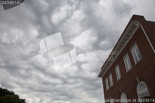 Image of Storm Clouds and Building