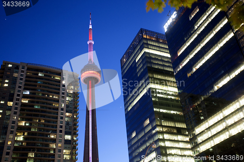 Image of Night Photo Toronto City