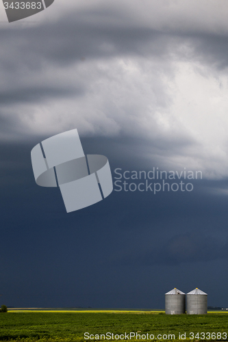 Image of Storm Clouds Prairie Sky