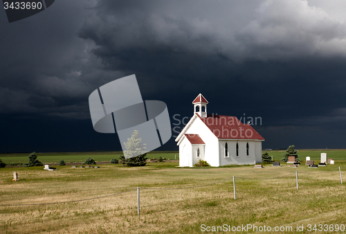 Image of Storm Clouds Saskatchewan Rainbow