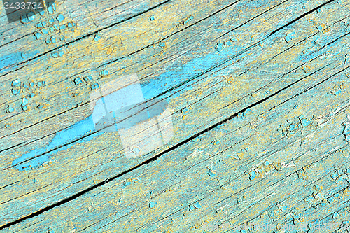 Image of old blue wooden plank