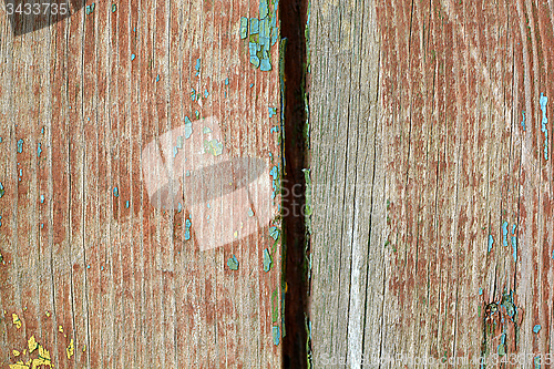 Image of an old vintage dark wooden block texture