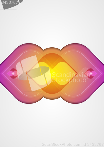 Image of Abstract wavy shape modern tech background