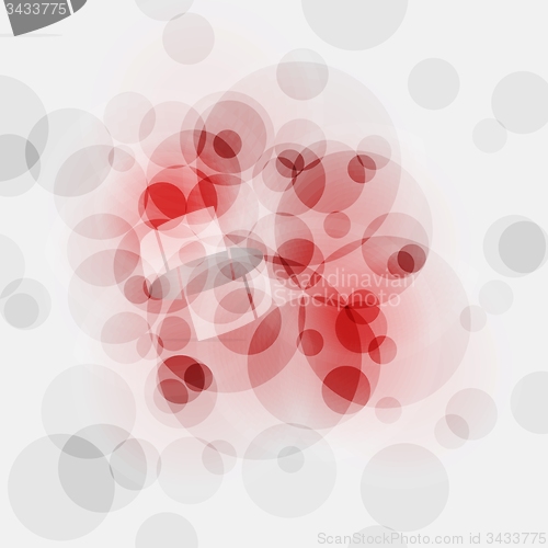 Image of Red tech circles bright background