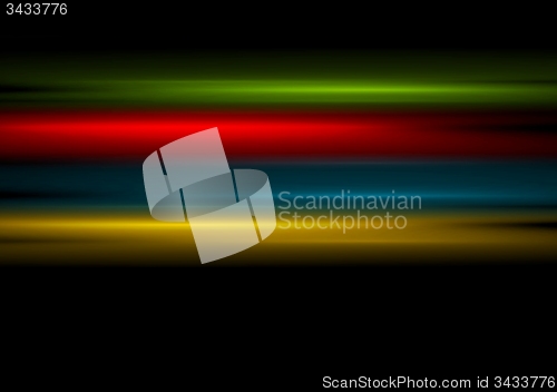 Image of Multicolored stripes on black background