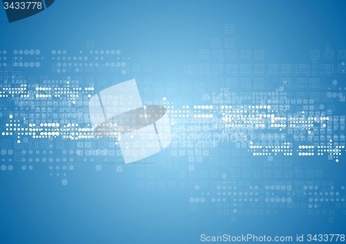 Image of Abstract tech background with squares and circles