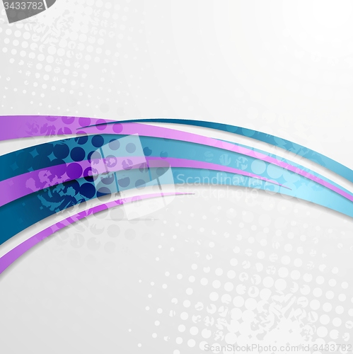 Image of Blue purple grunge wavy background