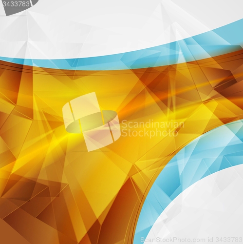 Image of Polygonal abstract background with waves