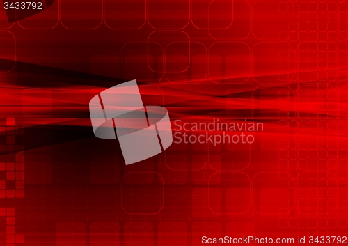Image of Bright red tech abstract background