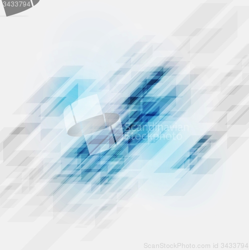 Image of Bright blue shiny tech background