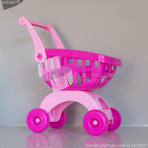 Image of Pink shopping cart 