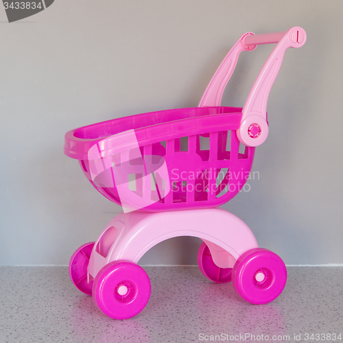 Image of Pink shopping cart 