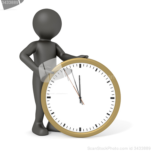 Image of man and clock