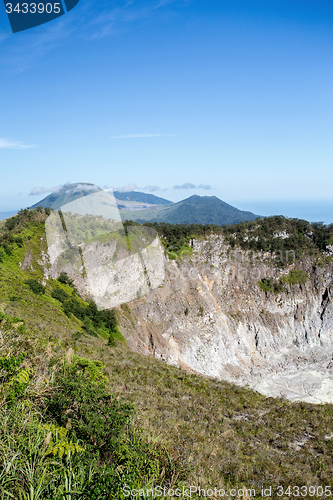 Image of caldera of Mahawu volcano, Sulawesi, Indonesia