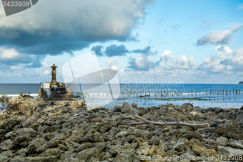 Image of Small temple on the shore by the sea