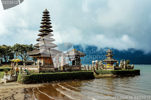 Image of Pura Ulun Danu water temple on a lake Beratan. Bali