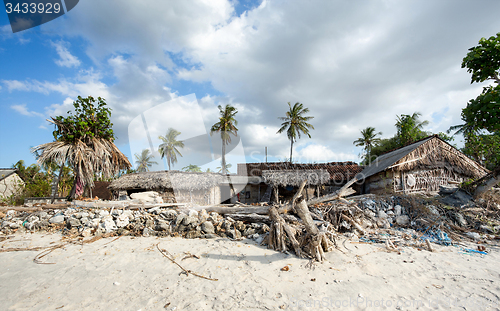 Image of indonesian house - shack on beach