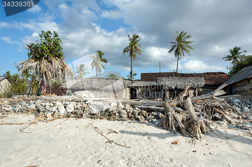 Image of indonesian house - shack on beach